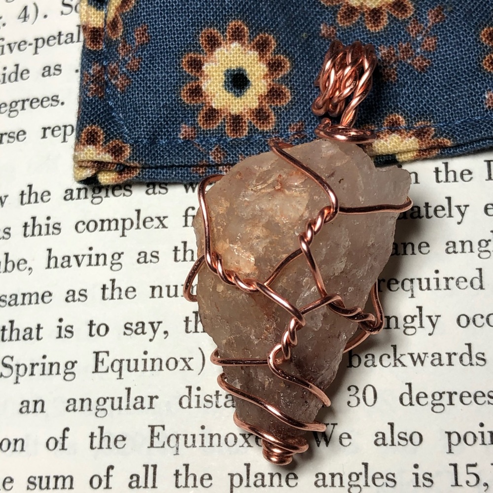 Smoky rose quartz healing crystal